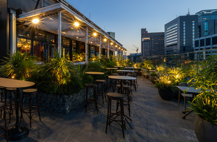 >Rooftop Bar piro ginza