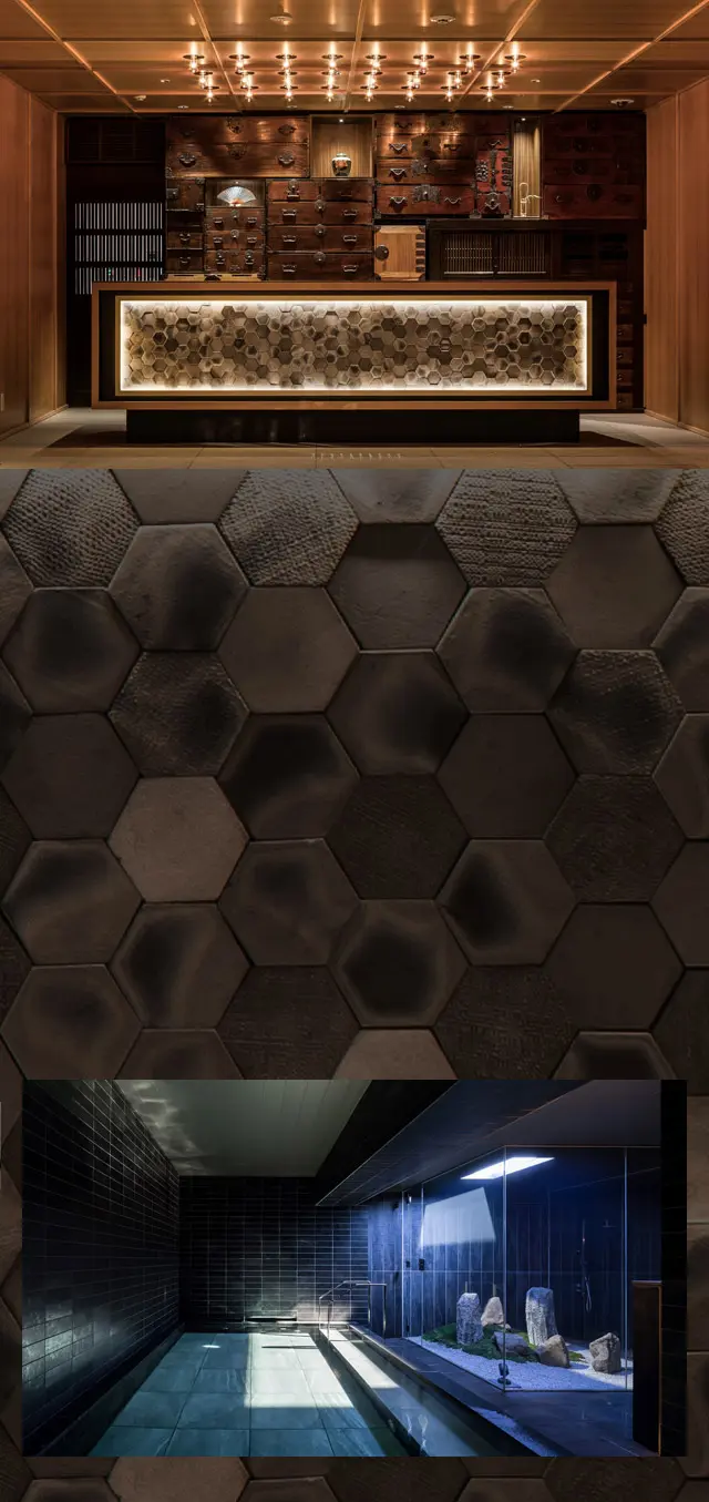 祇园是一座充满京都文化气息的小镇。GRANBELL HOTEL KYOTO坐落于小镇中心，外观和入口处都保留了京都町屋的风格。穿过町屋，便是一个开放式的入口。地下客房和宽敞的公共浴池营造出一个宁静祥和的庭院氛围。在这里，您可以尽享融合京都传统之美与现代设计理念的高品质住宿体验。