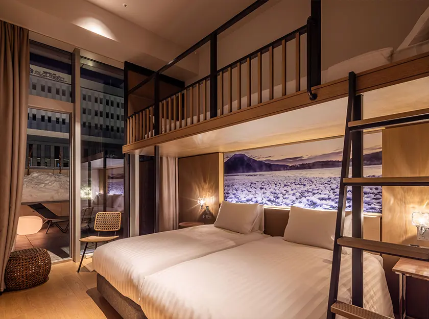 露台双层床双床