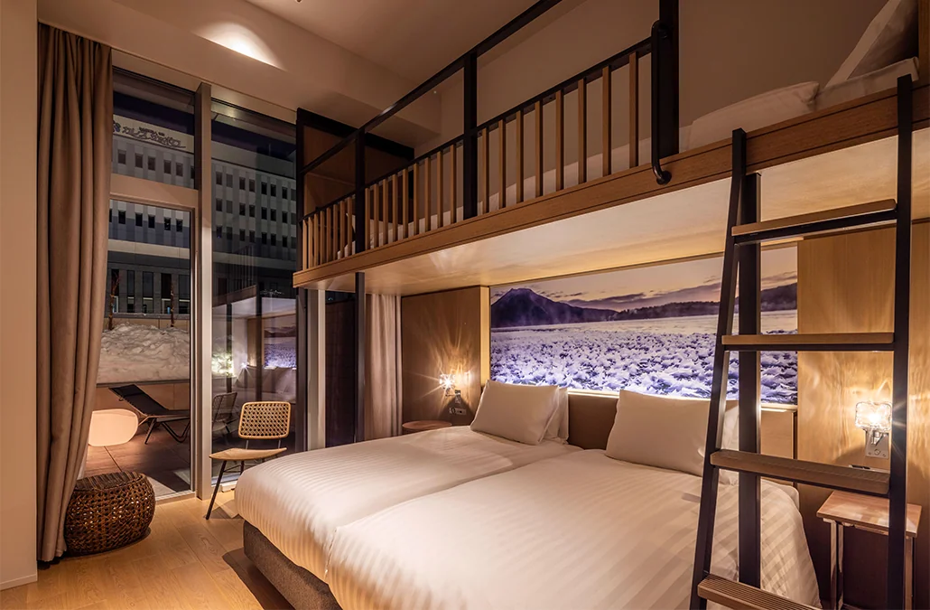 露台双层床双床