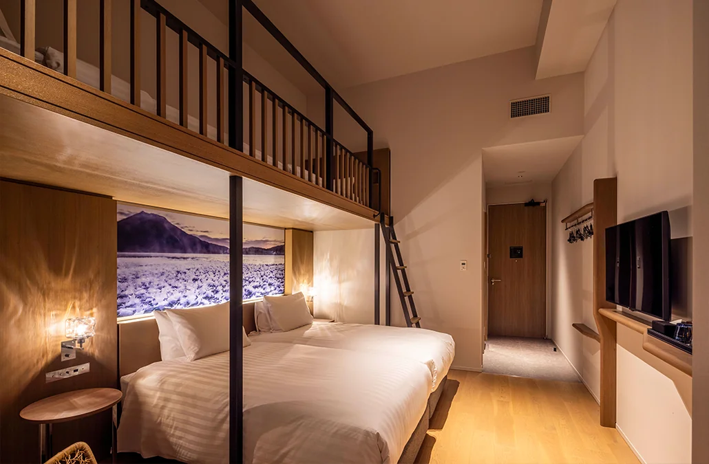 露台双层床双床