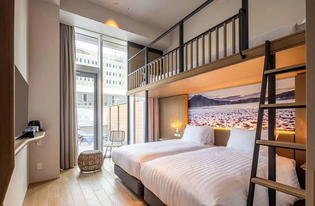 露台双层床双床