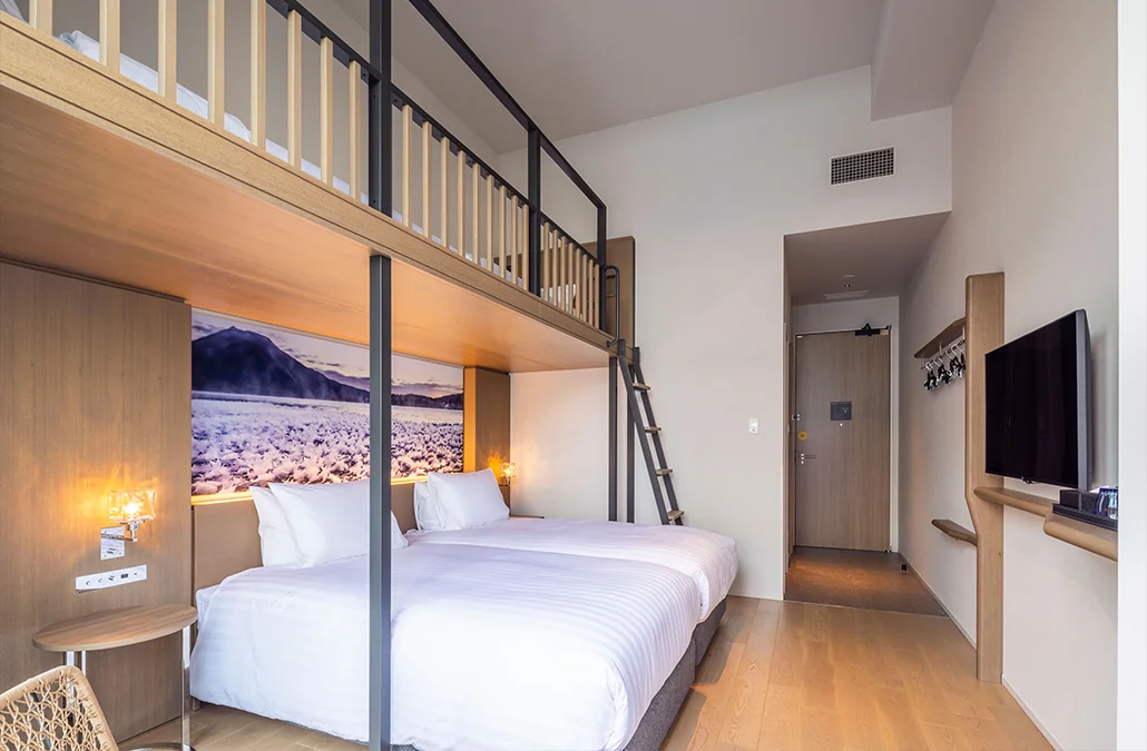 露台双层床双床