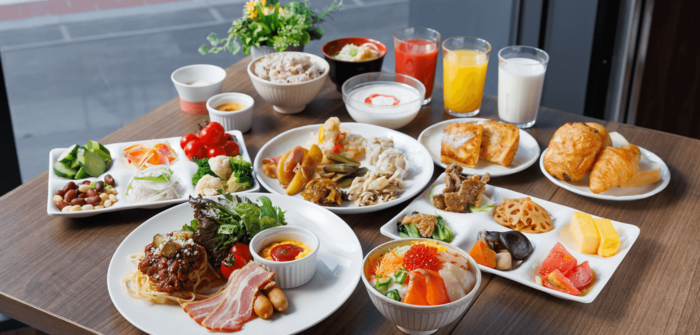 朝食ビュッフェ