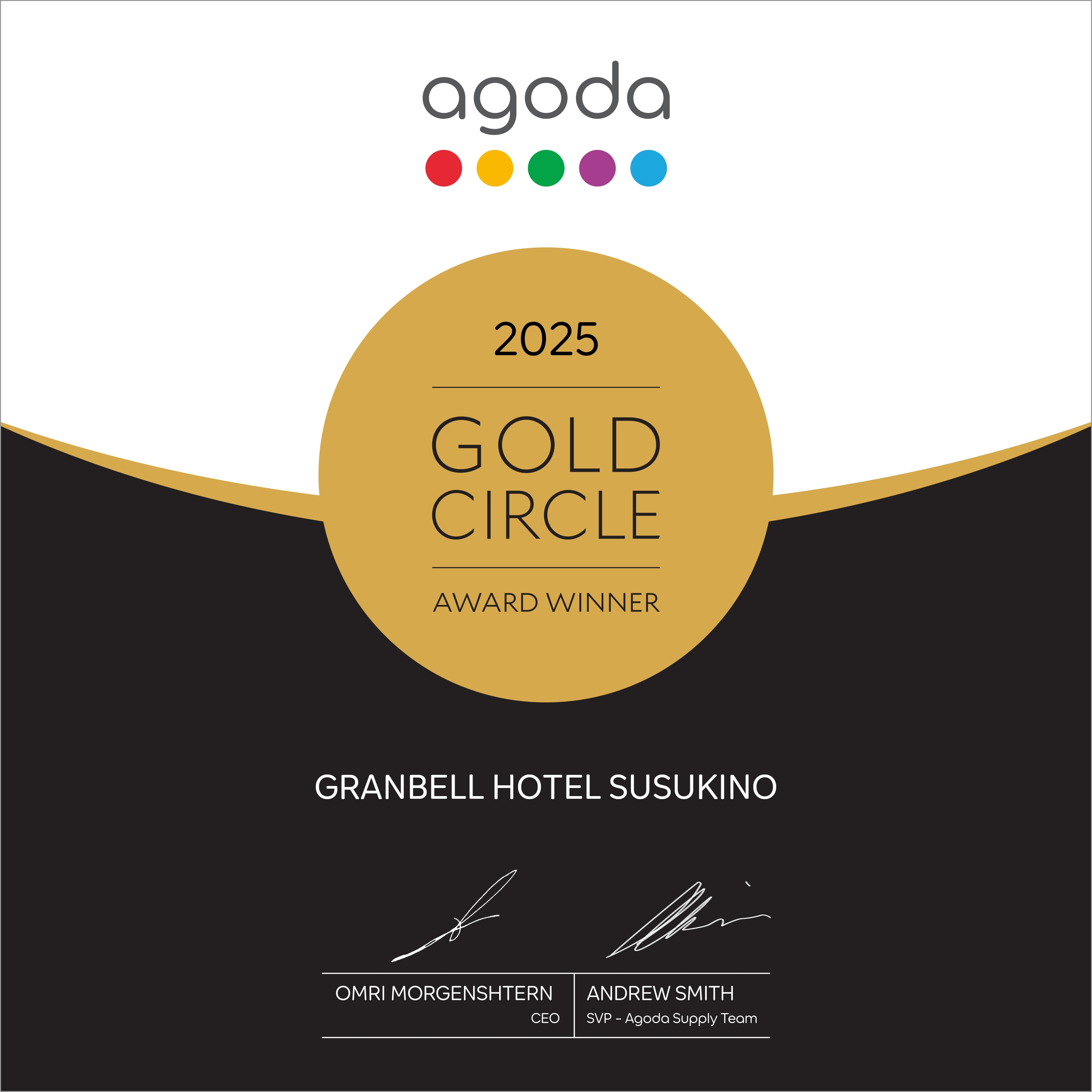 agoda.com荣获“GOLD CIRCLE AWARD 2025”!